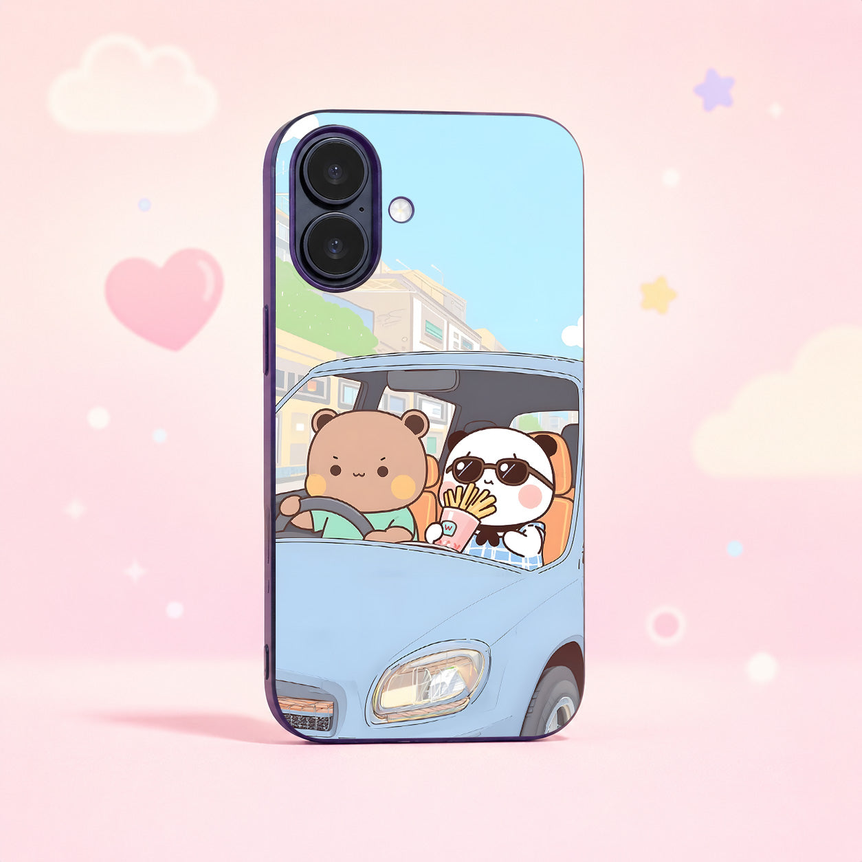 Cute Drive Glass Phone Case