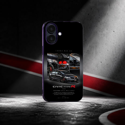 Civic Type R Glass Phone Case