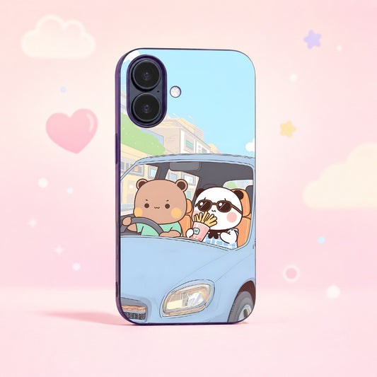 Cute Drive Glass Phone Case