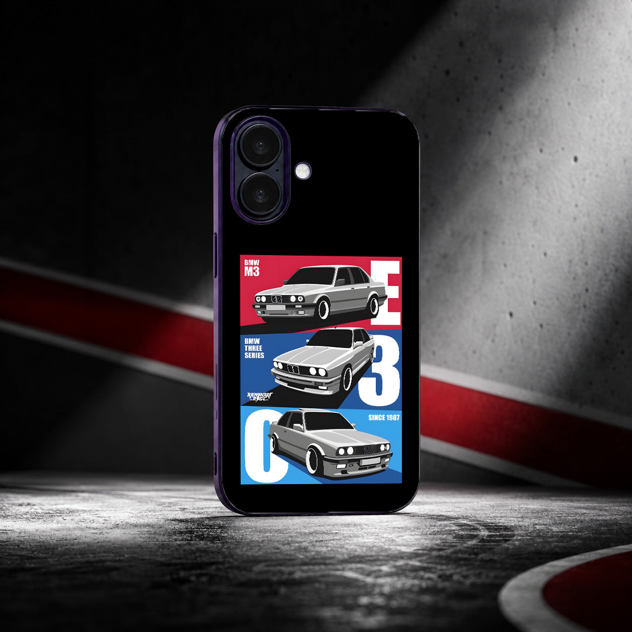 E30 Glass Phone Case