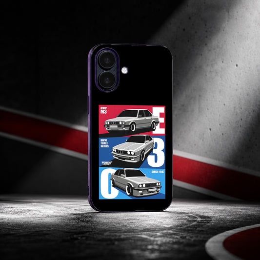 E30 Glass Phone Case