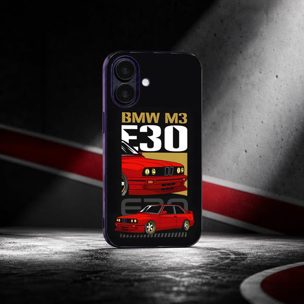 M3 E30 Glass Phone Case