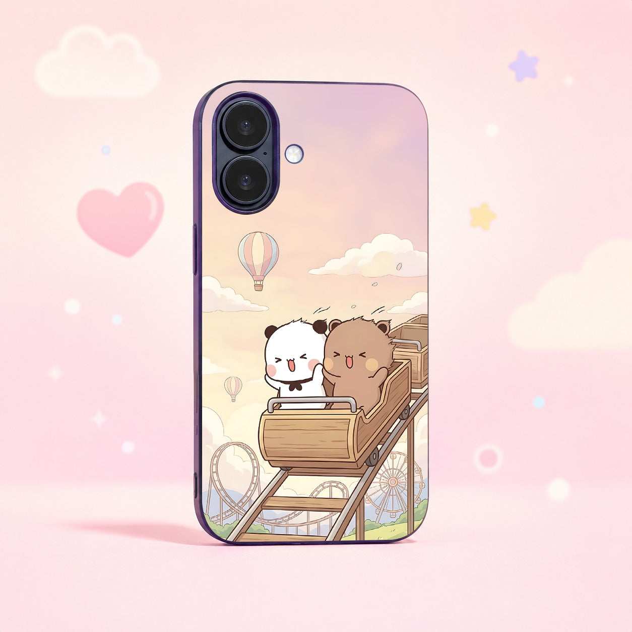 Roller Coaster Dudu Bubu Glass Phone Case