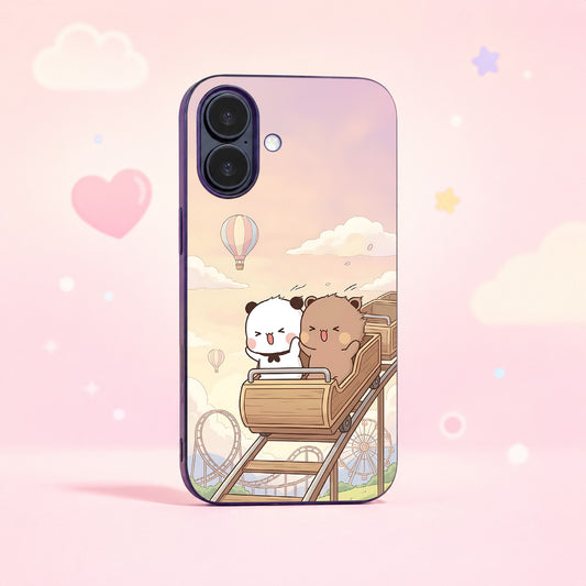 Roller Coaster Dudu Bubu Glass Phone Case