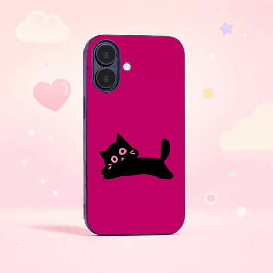 Confused Cat Glass Phone Case