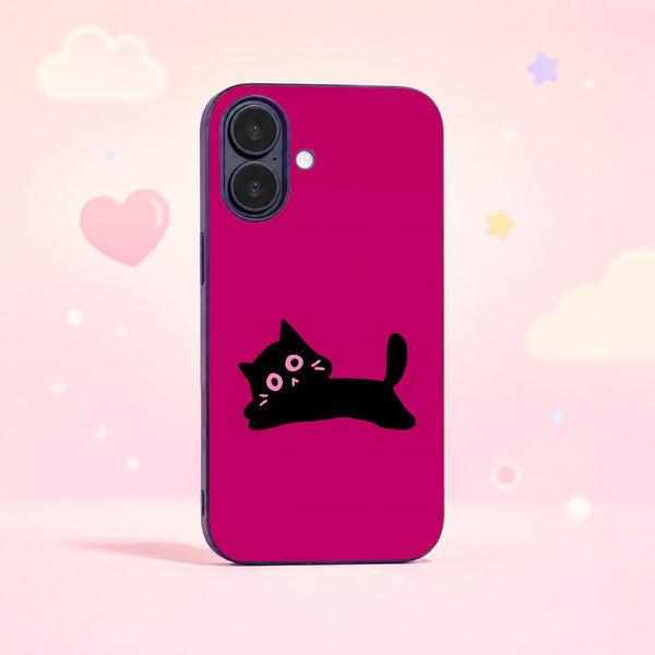 Confused Cat Glass Phone Case